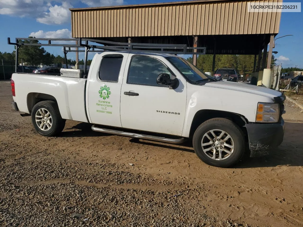 2011 Chevrolet Silverado K1500 VIN: 1GCRKPE31BZ206231 Lot: 77248654