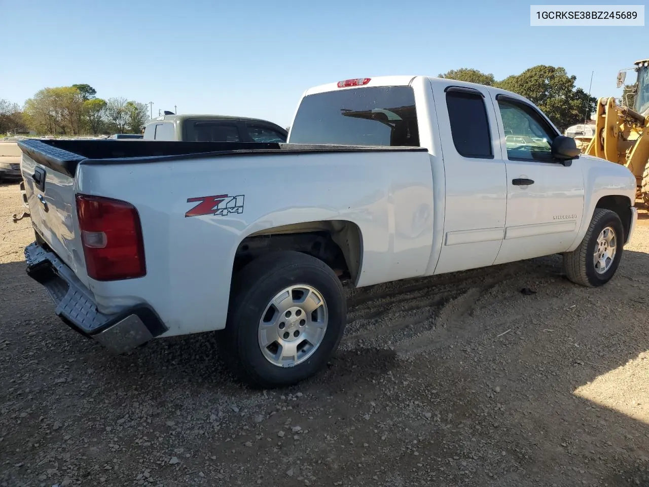 2011 Chevrolet Silverado K1500 Lt VIN: 1GCRKSE38BZ245689 Lot: 77309174