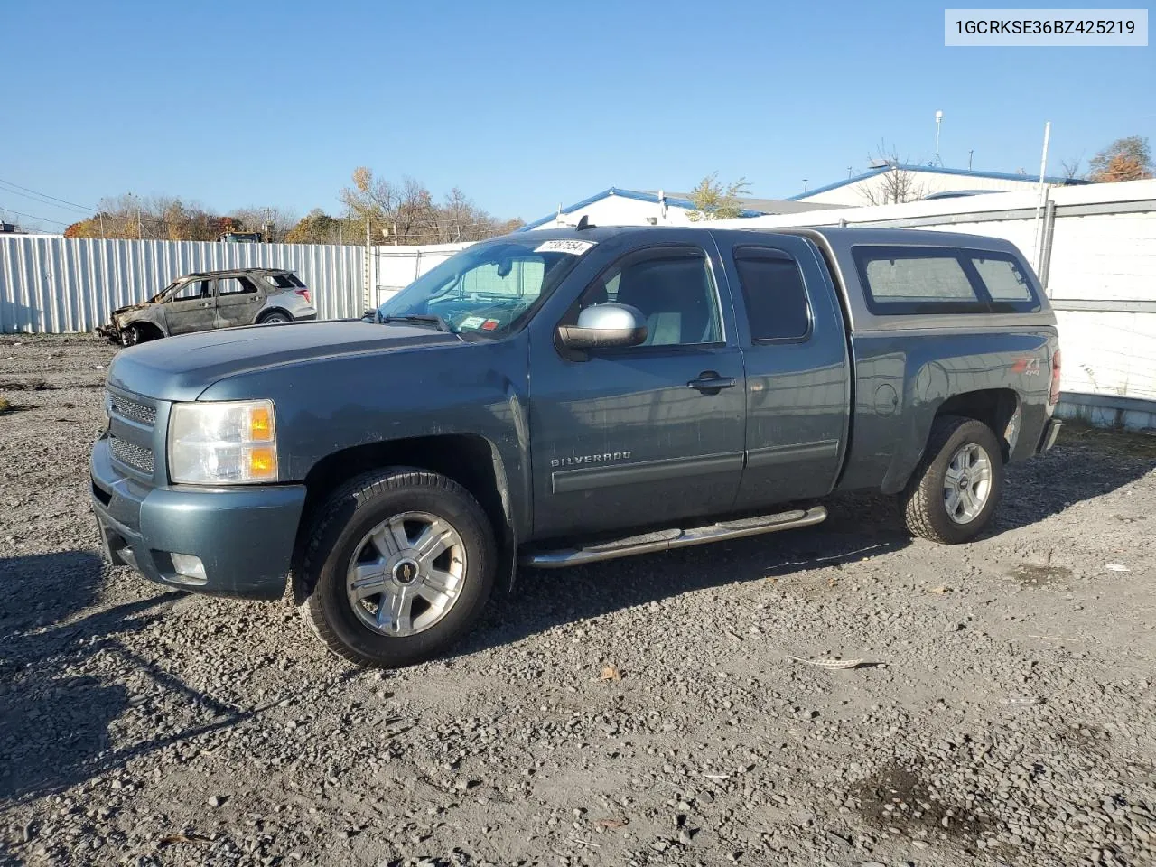 2011 Chevrolet Silverado K1500 Lt VIN: 1GCRKSE36BZ425219 Lot: 77387554