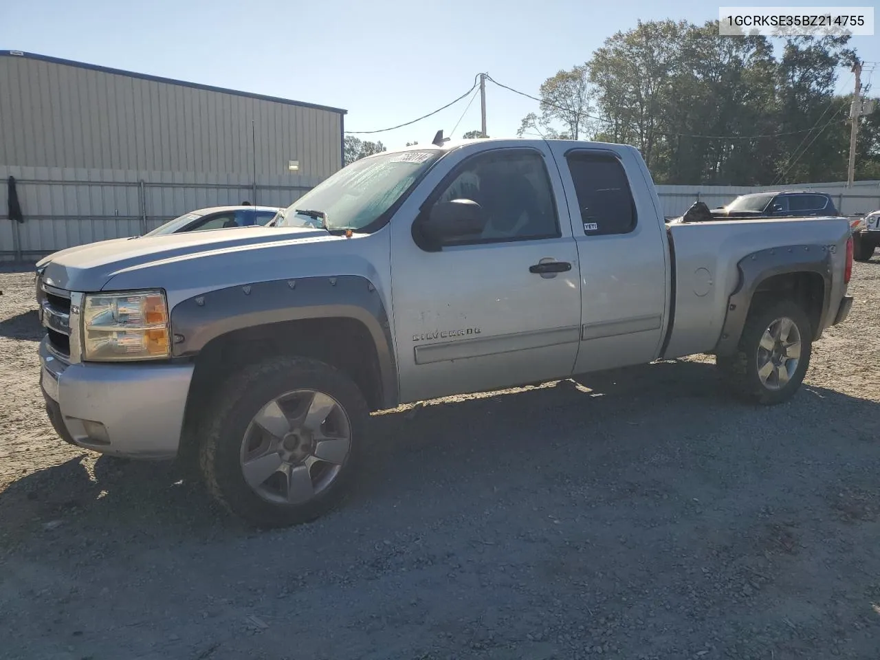 2011 Chevrolet Silverado K1500 Lt VIN: 1GCRKSE35BZ214755 Lot: 77530114