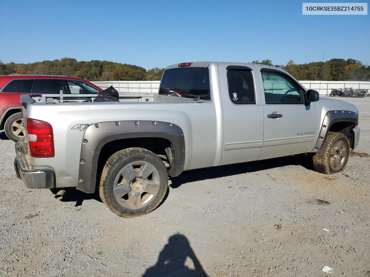 2011 Chevrolet Silverado K1500 Lt VIN: 1GCRKSE35BZ214755 Lot: 77530114