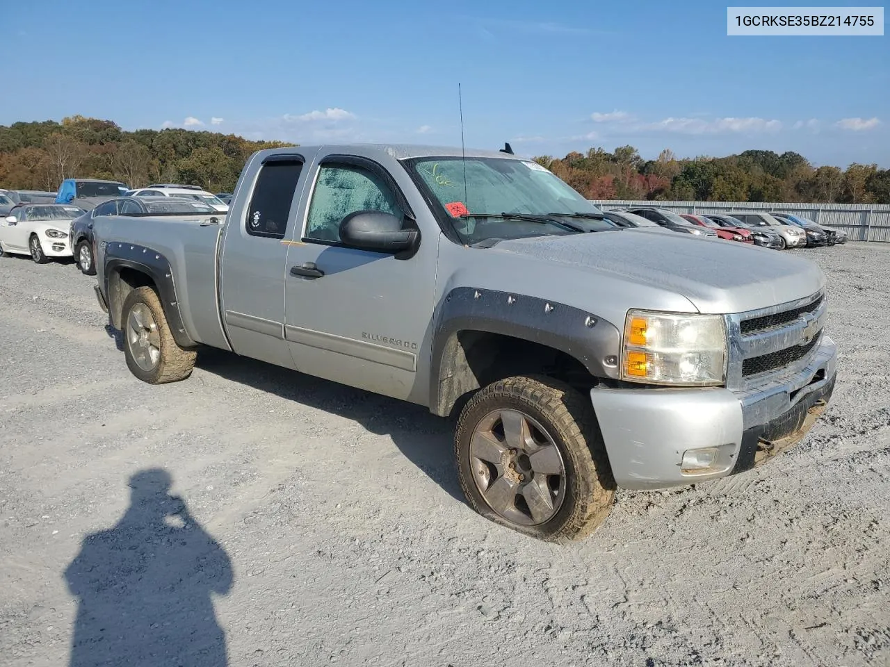 2011 Chevrolet Silverado K1500 Lt VIN: 1GCRKSE35BZ214755 Lot: 77530114