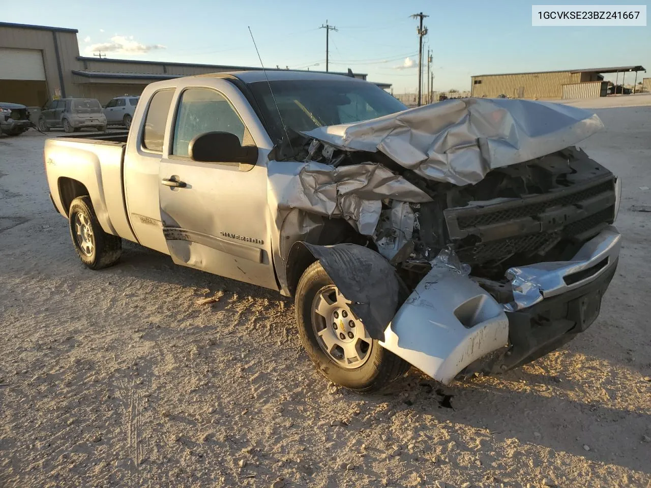 2011 Chevrolet Silverado K1500 Lt VIN: 1GCVKSE23BZ241667 Lot: 77947524