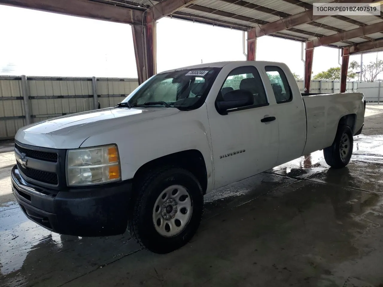 2011 Chevrolet Silverado K1500 VIN: 1GCRKPE01BZ407519 Lot: 78005244