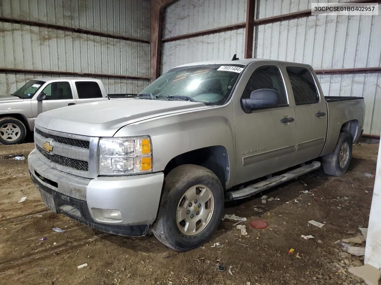 2011 Chevrolet Silverado C1500 Lt VIN: 3GCPCSE01BG402957 Lot: 78051484