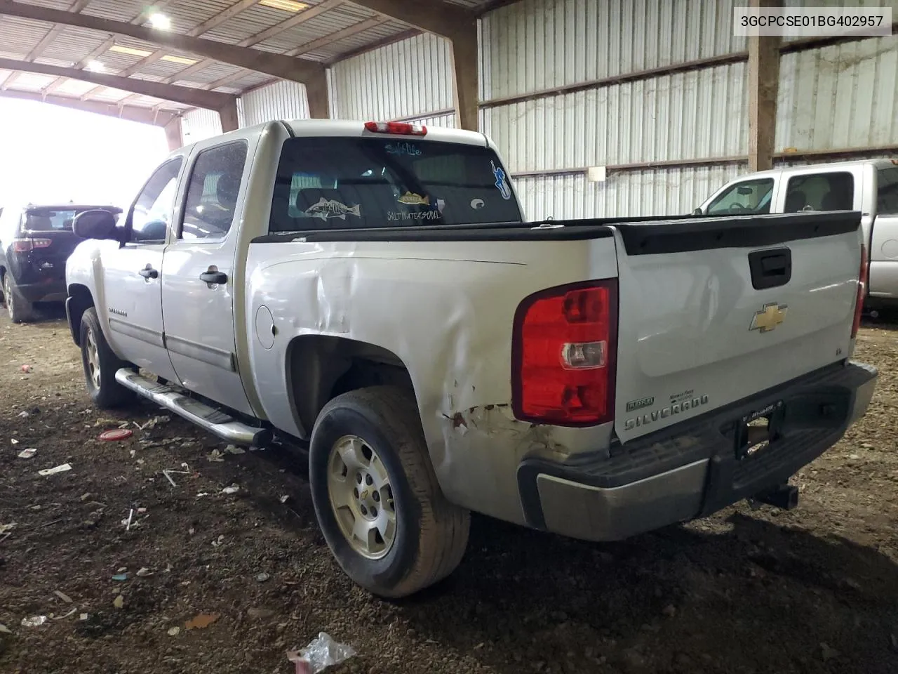 2011 Chevrolet Silverado C1500 Lt VIN: 3GCPCSE01BG402957 Lot: 78051484