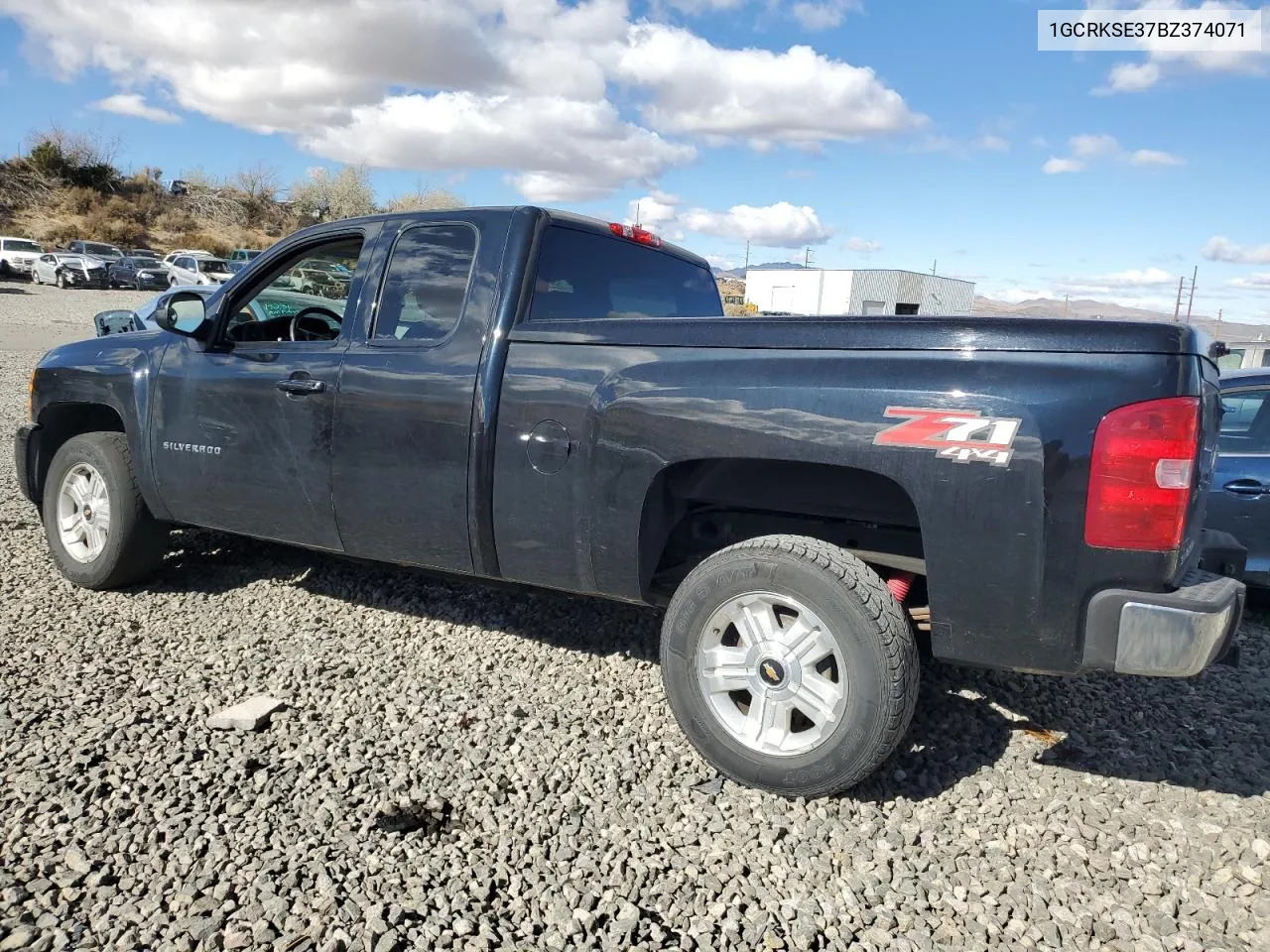 2011 Chevrolet Silverado K1500 Lt VIN: 1GCRKSE37BZ374071 Lot: 78128424