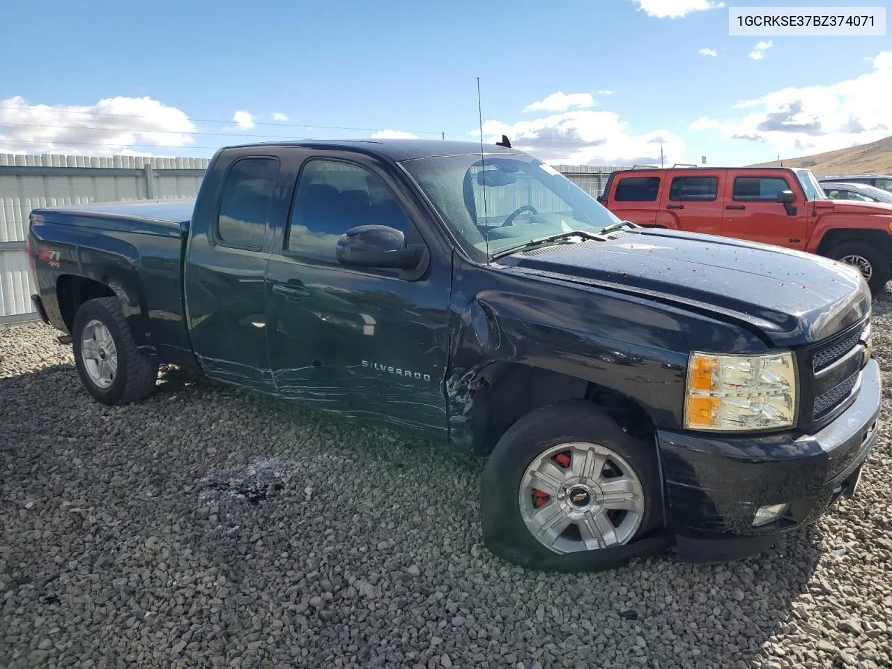 2011 Chevrolet Silverado K1500 Lt VIN: 1GCRKSE37BZ374071 Lot: 78128424