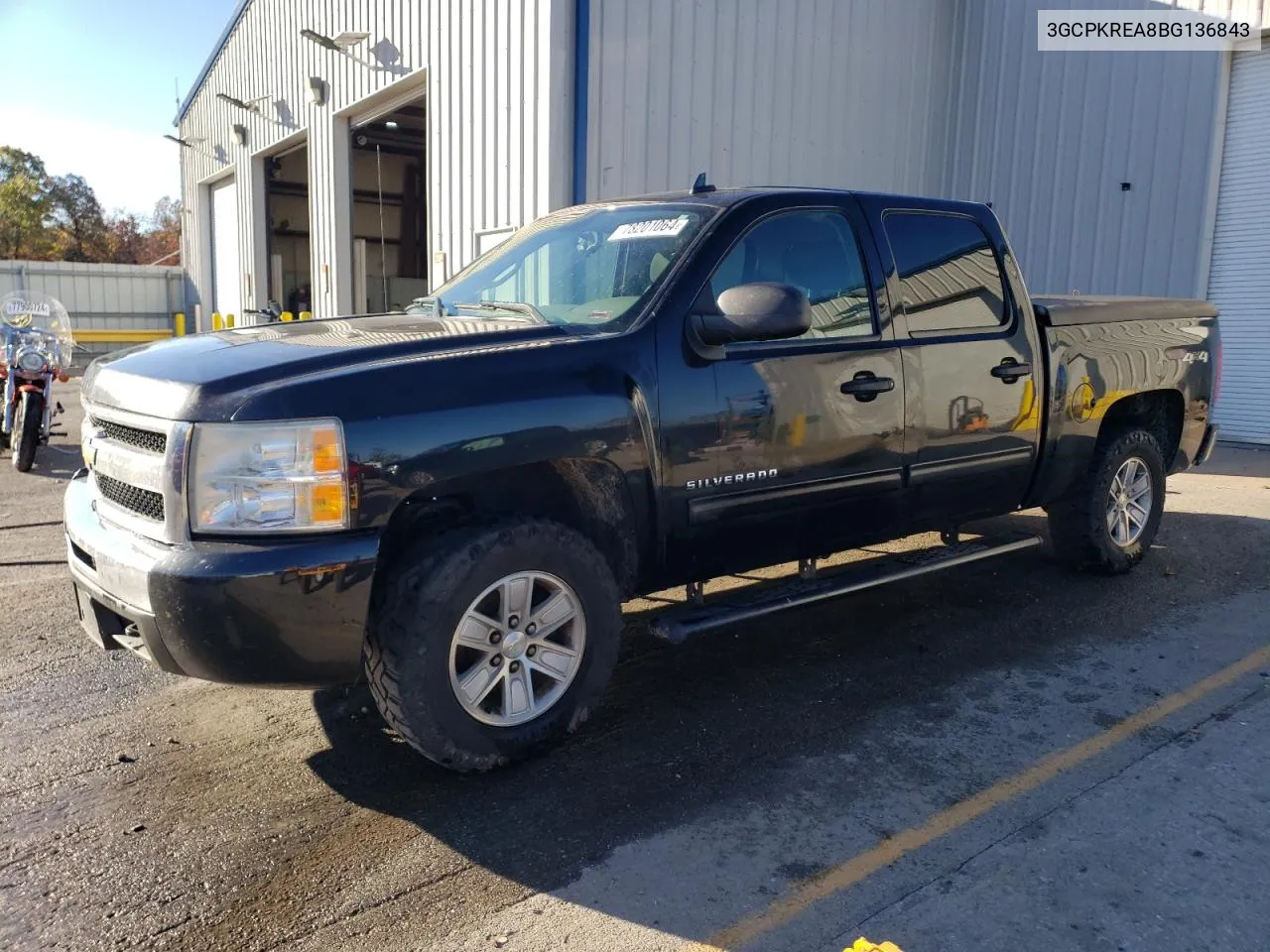 2011 Chevrolet Silverado K1500 Ls VIN: 3GCPKREA8BG136843 Lot: 78201064