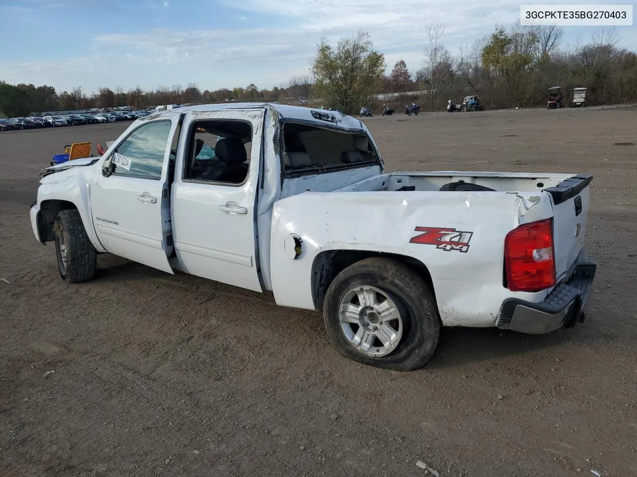 2011 Chevrolet Silverado K1500 Ltz VIN: 3GCPKTE35BG270403 Lot: 79015224