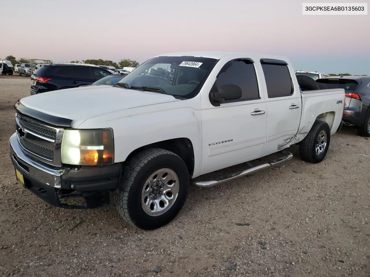 2011 Chevrolet Silverado K1500 Lt VIN: 3GCPKSEA6BG135603 Lot: 79643964