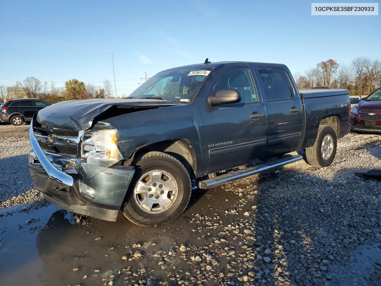 2011 Chevrolet Silverado K1500 Lt VIN: 1GCPKSE35BF230933 Lot: 79766174