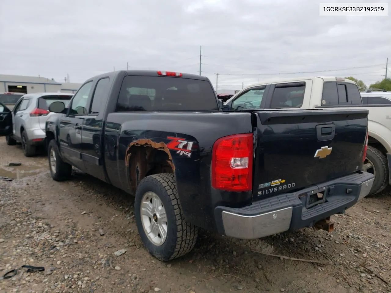 2011 Chevrolet Silverado K1500 Lt VIN: 1GCRKSE33BZ192559 Lot: 80720964