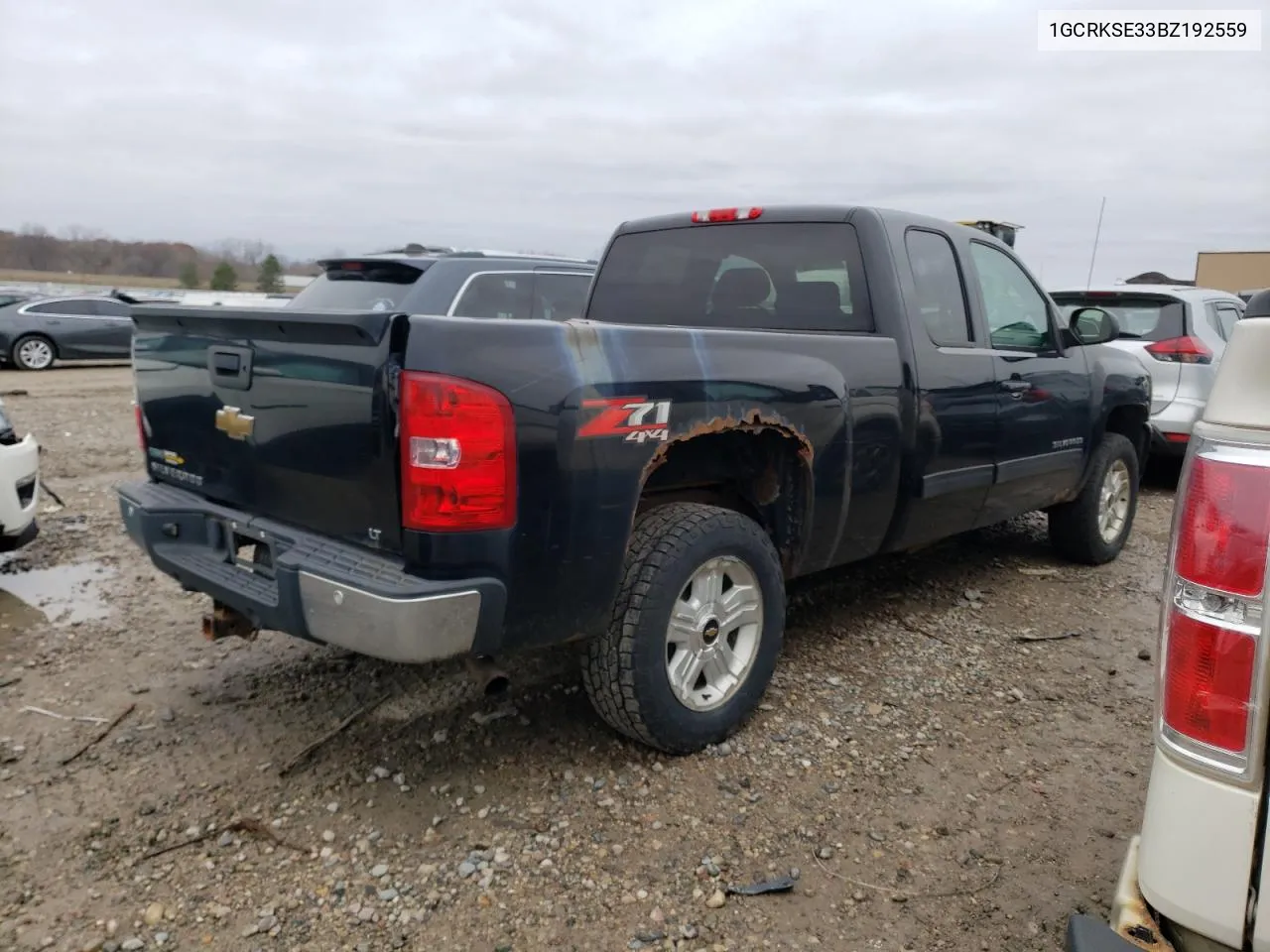 2011 Chevrolet Silverado K1500 Lt VIN: 1GCRKSE33BZ192559 Lot: 80720964