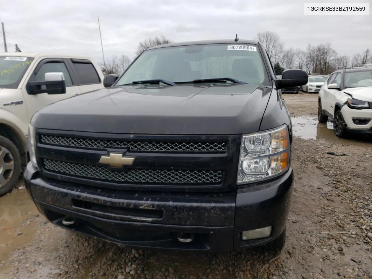 2011 Chevrolet Silverado K1500 Lt VIN: 1GCRKSE33BZ192559 Lot: 80720964