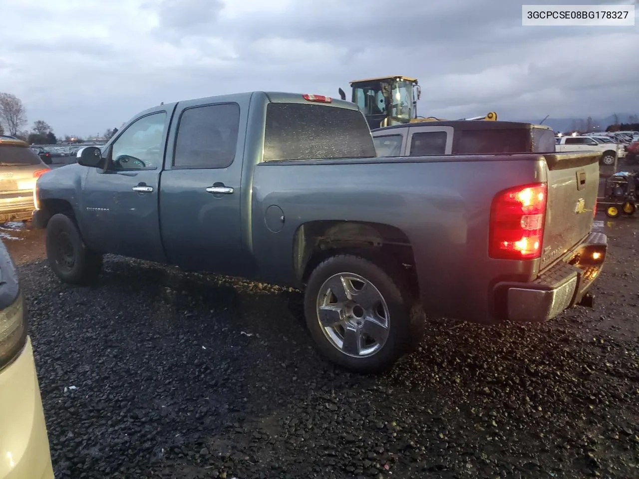 2011 Chevrolet Silverado C1500 Lt VIN: 3GCPCSE08BG178327 Lot: 80793354