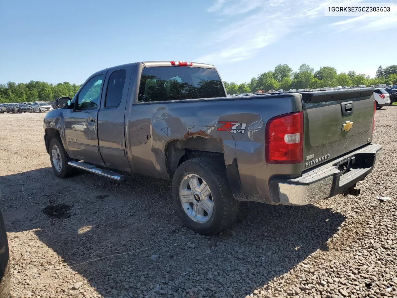 2012 Chevrolet Silverado K1500 Lt VIN: 1GCRKSE75CZ303603 Lot: 56892074