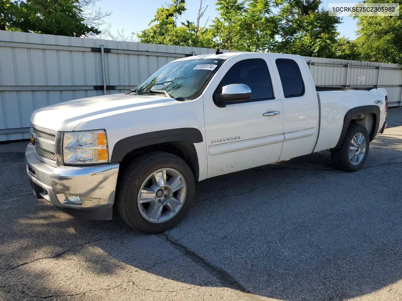 2012 Chevrolet Silverado K1500 Lt VIN: 1GCRKSE75CZ305982 Lot: 57835174