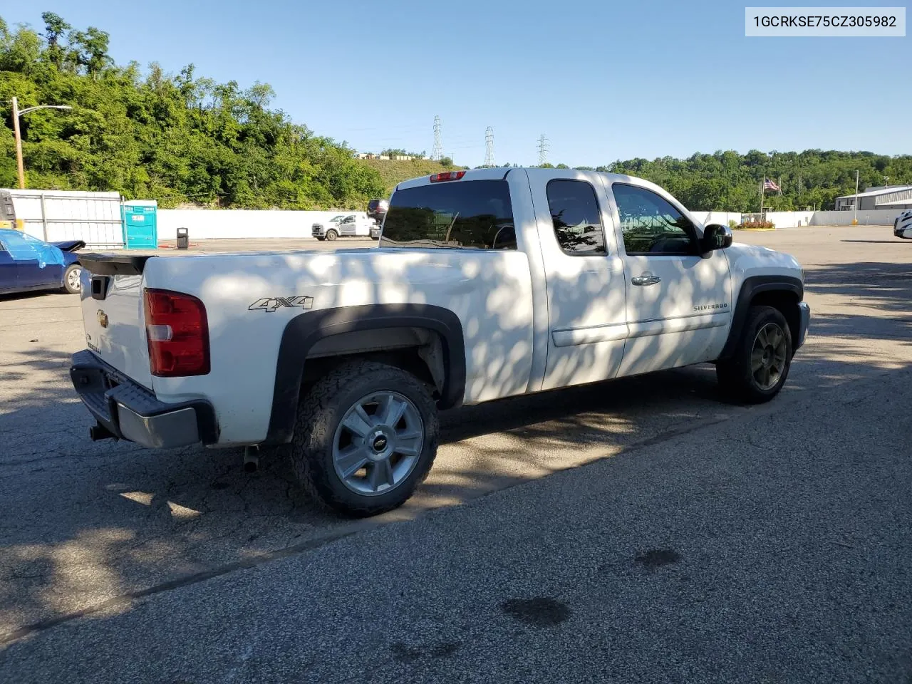 2012 Chevrolet Silverado K1500 Lt VIN: 1GCRKSE75CZ305982 Lot: 57835174