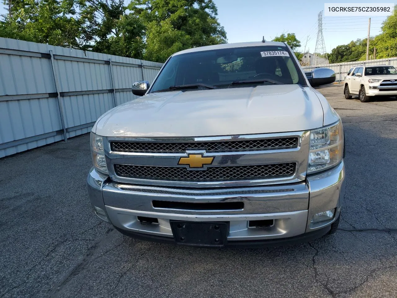 2012 Chevrolet Silverado K1500 Lt VIN: 1GCRKSE75CZ305982 Lot: 57835174