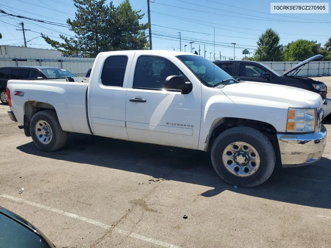 2012 Chevrolet Silverado K1500 Lt VIN: 1GCRKSE78CZ270905 Lot: 61441974