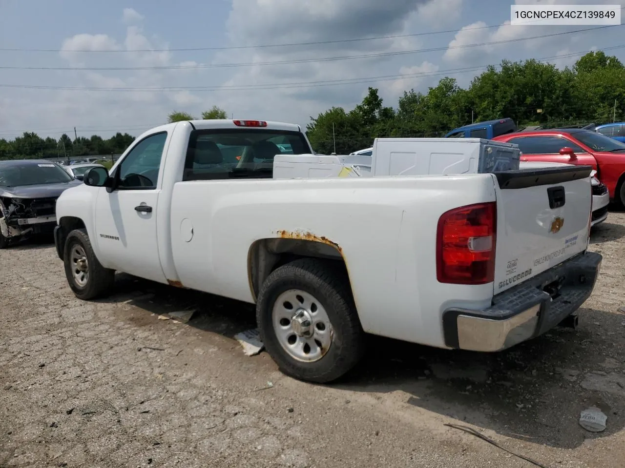 2012 Chevrolet Silverado C1500 VIN: 1GCNCPEX4CZ139849 Lot: 64572364