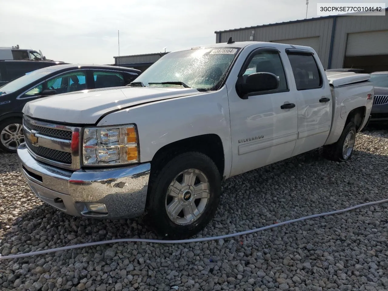 2012 Chevrolet Silverado K1500 Lt VIN: 3GCPKSE77CG104642 Lot: 68878564