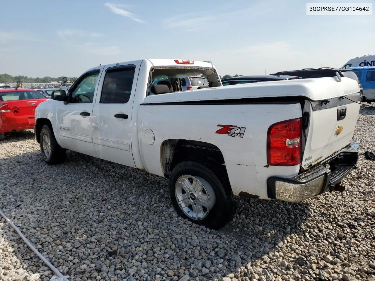 2012 Chevrolet Silverado K1500 Lt VIN: 3GCPKSE77CG104642 Lot: 68878564