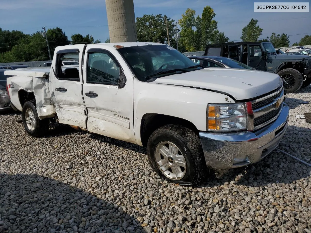 2012 Chevrolet Silverado K1500 Lt VIN: 3GCPKSE77CG104642 Lot: 68878564