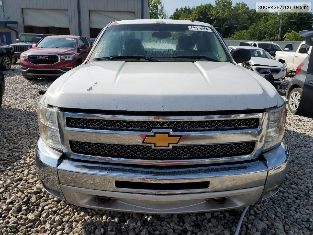 2012 Chevrolet Silverado K1500 Lt VIN: 3GCPKSE77CG104642 Lot: 68878564