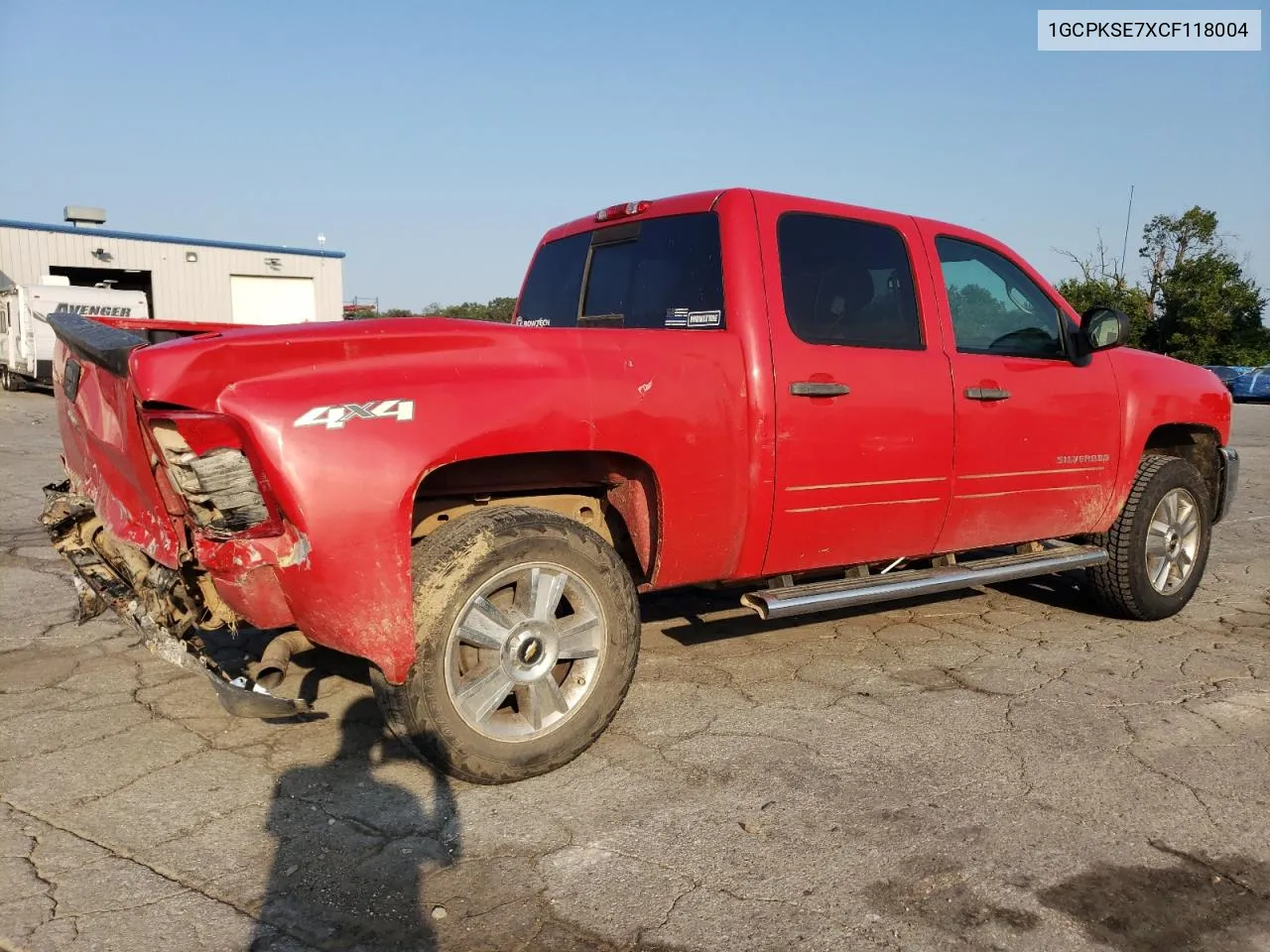 2012 Chevrolet Silverado K1500 Lt VIN: 1GCPKSE7XCF118004 Lot: 69450264