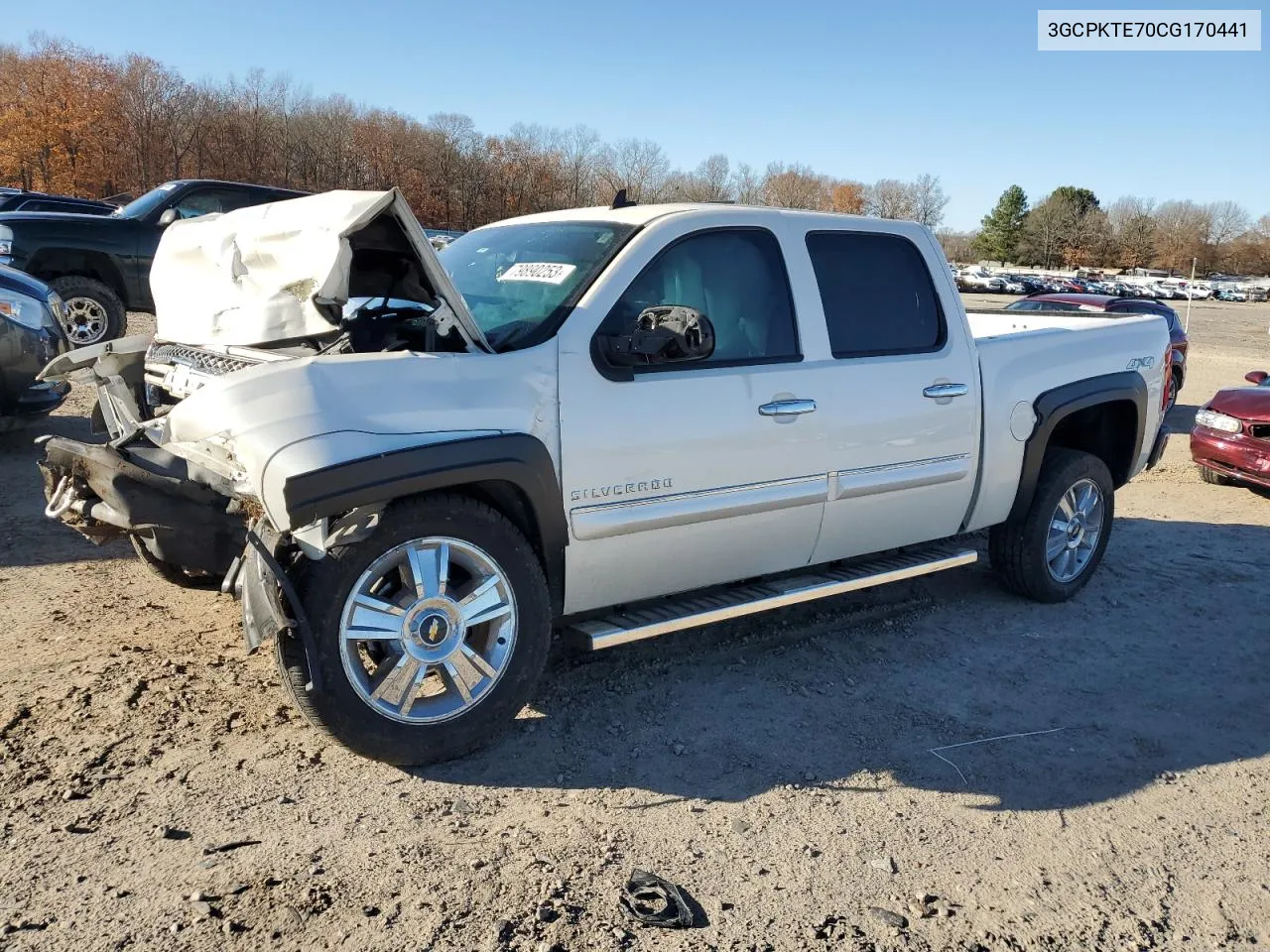 2012 Chevrolet Silverado K1500 Ltz VIN: 3GCPKTE70CG170441 Lot: 70057444