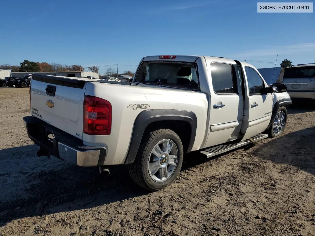 2012 Chevrolet Silverado K1500 Ltz VIN: 3GCPKTE70CG170441 Lot: 70057444