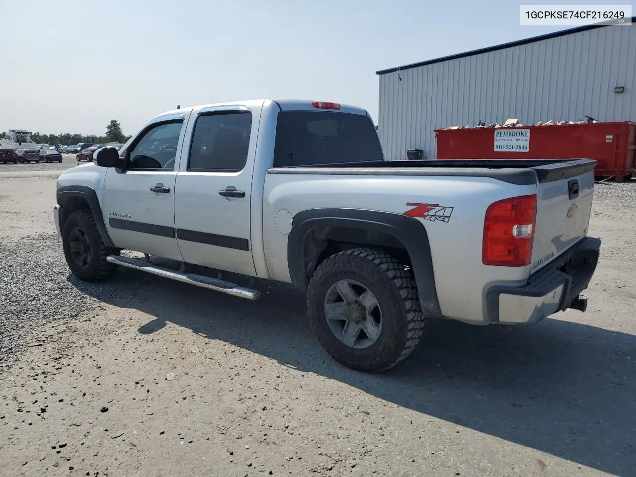 2012 Chevrolet Silverado K1500 Lt VIN: 1GCPKSE74CF216249 Lot: 70717424