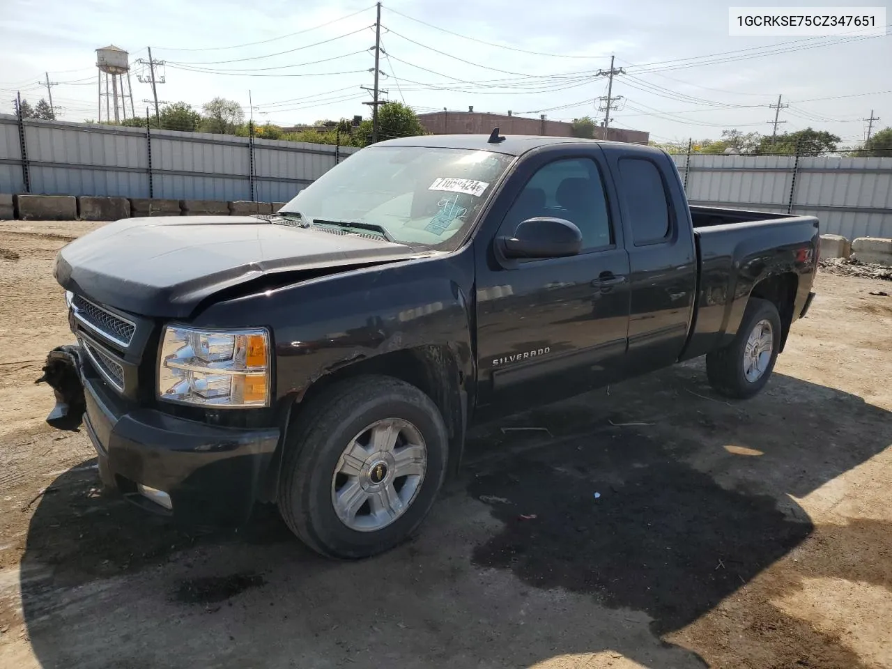 2012 Chevrolet Silverado K1500 Lt VIN: 1GCRKSE75CZ347651 Lot: 71059424