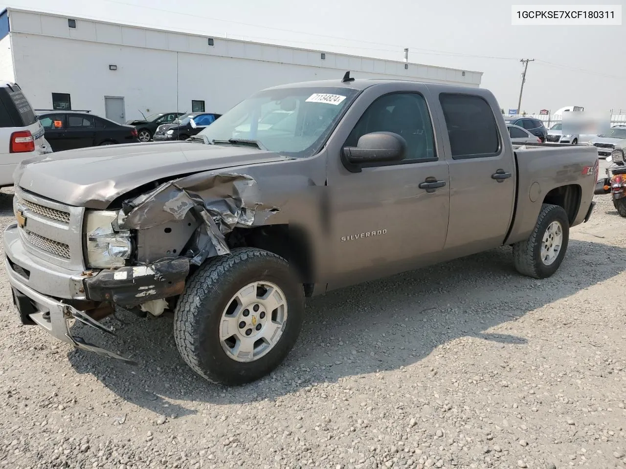 2012 Chevrolet Silverado K1500 Lt VIN: 1GCPKSE7XCF180311 Lot: 71134824