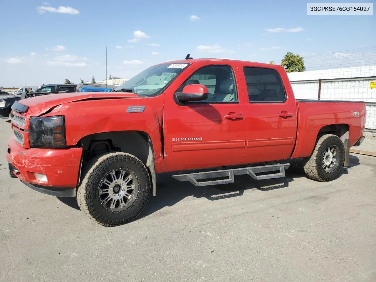 2012 Chevrolet Silverado K1500 Lt VIN: 3GCPKSE76CG154027 Lot: 71848454