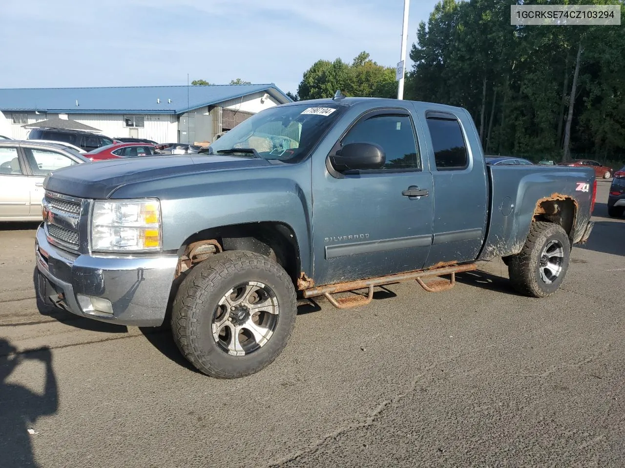 2012 Chevrolet Silverado K1500 Lt VIN: 1GCRKSE74CZ103294 Lot: 71987104