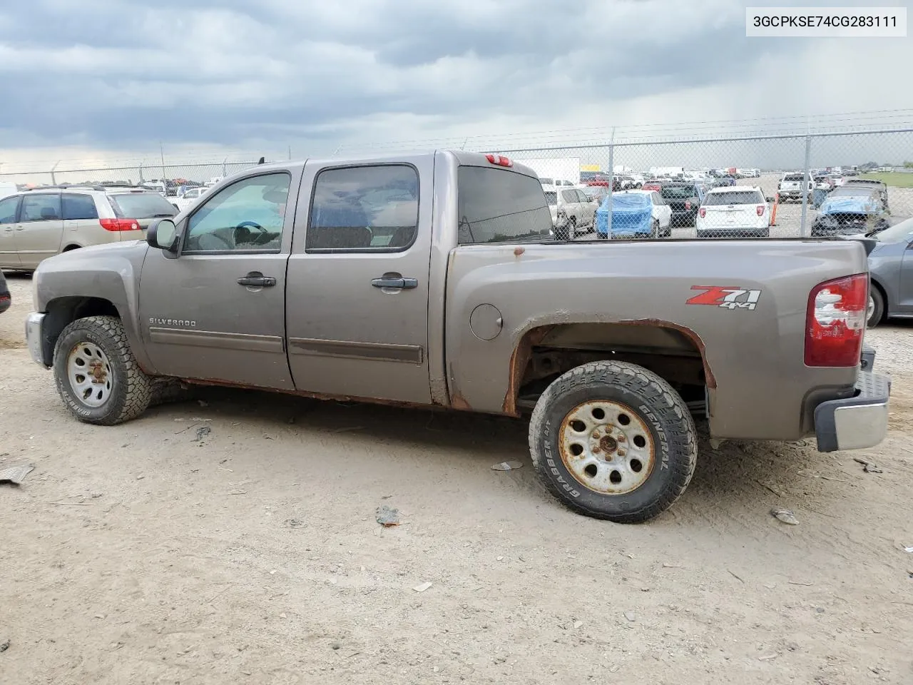 2012 Chevrolet Silverado K1500 Lt VIN: 3GCPKSE74CG283111 Lot: 72533104