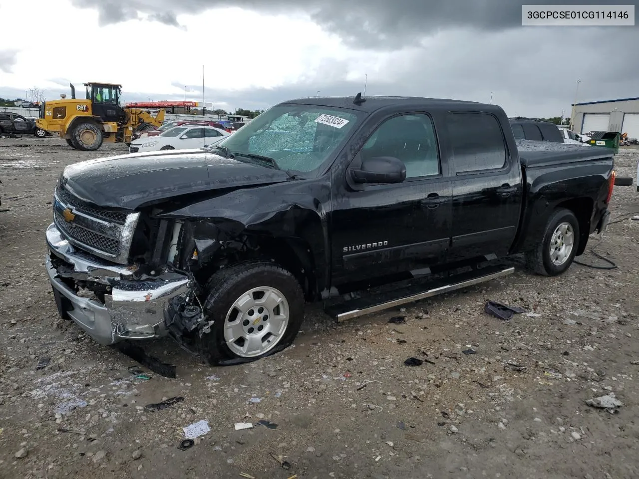 2012 Chevrolet Silverado C1500 Lt VIN: 3GCPCSE01CG114146 Lot: 72583024