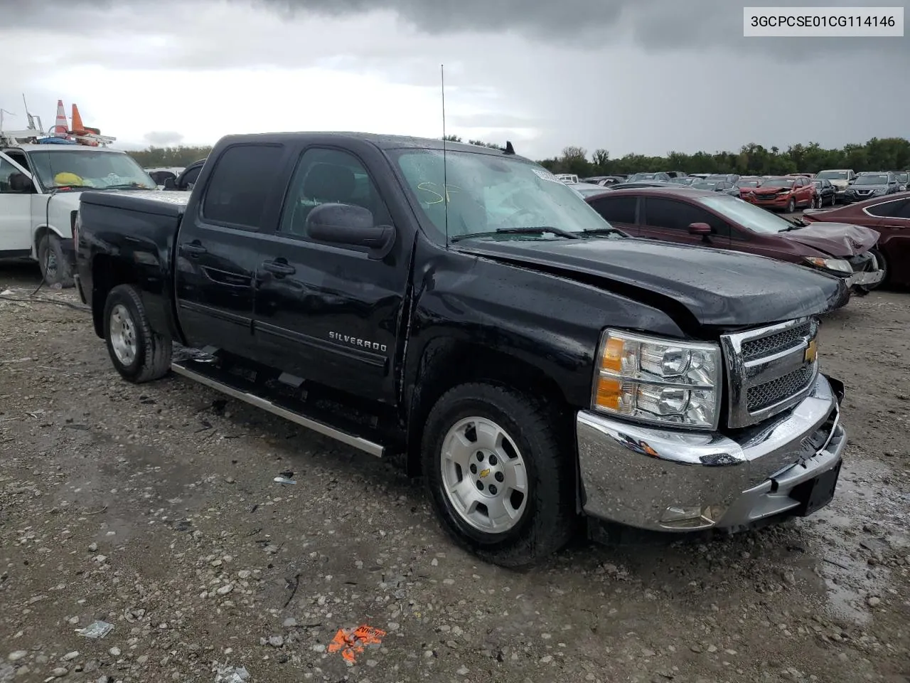 2012 Chevrolet Silverado C1500 Lt VIN: 3GCPCSE01CG114146 Lot: 72583024