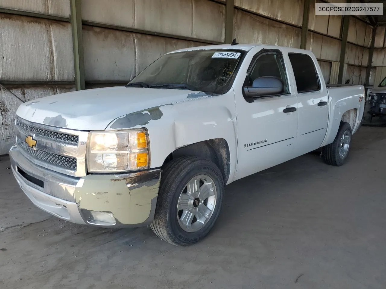 2012 Chevrolet Silverado C1500 Lt VIN: 3GCPCSE02CG247577 Lot: 72858094