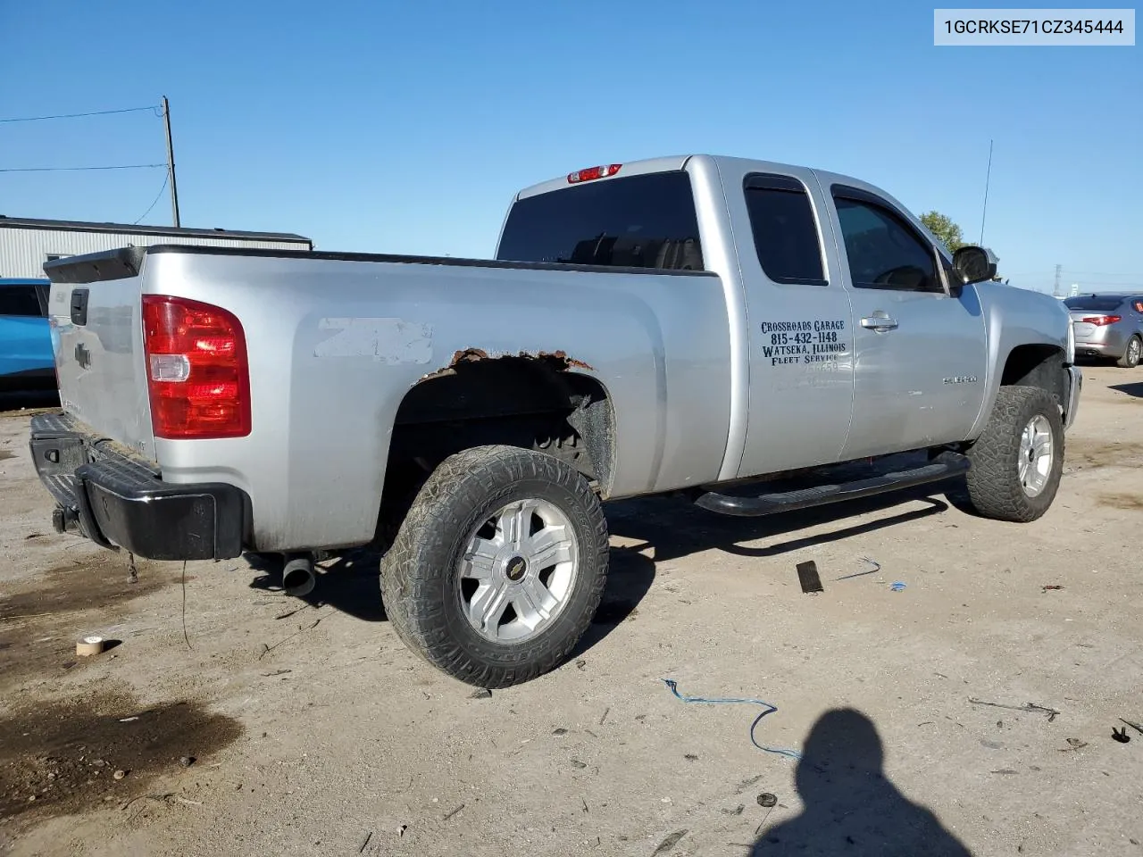 2012 Chevrolet Silverado K1500 Lt VIN: 1GCRKSE71CZ345444 Lot: 73566394