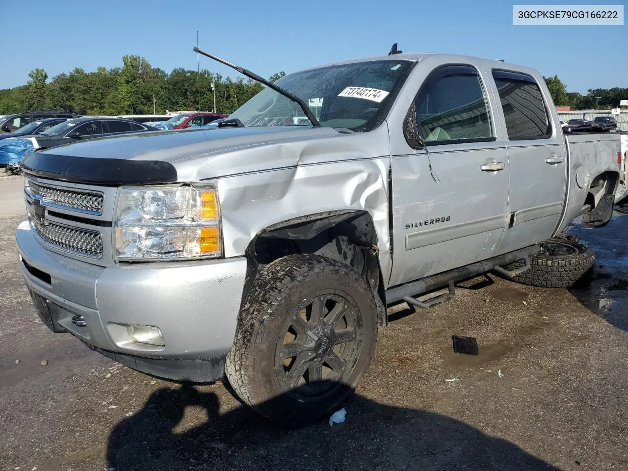 2012 Chevrolet Silverado K1500 Lt VIN: 3GCPKSE79CG166222 Lot: 73748174