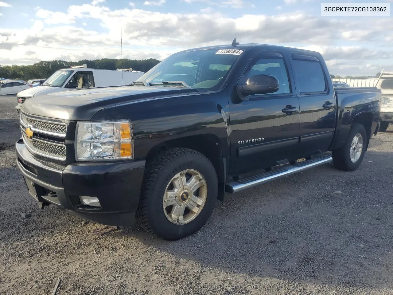 2012 Chevrolet Silverado K1500 Ltz VIN: 3GCPKTE72CG108362 Lot: 73892064