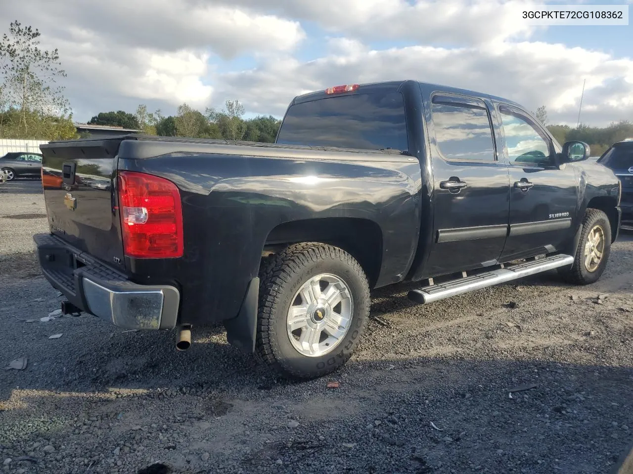 2012 Chevrolet Silverado K1500 Ltz VIN: 3GCPKTE72CG108362 Lot: 73892064