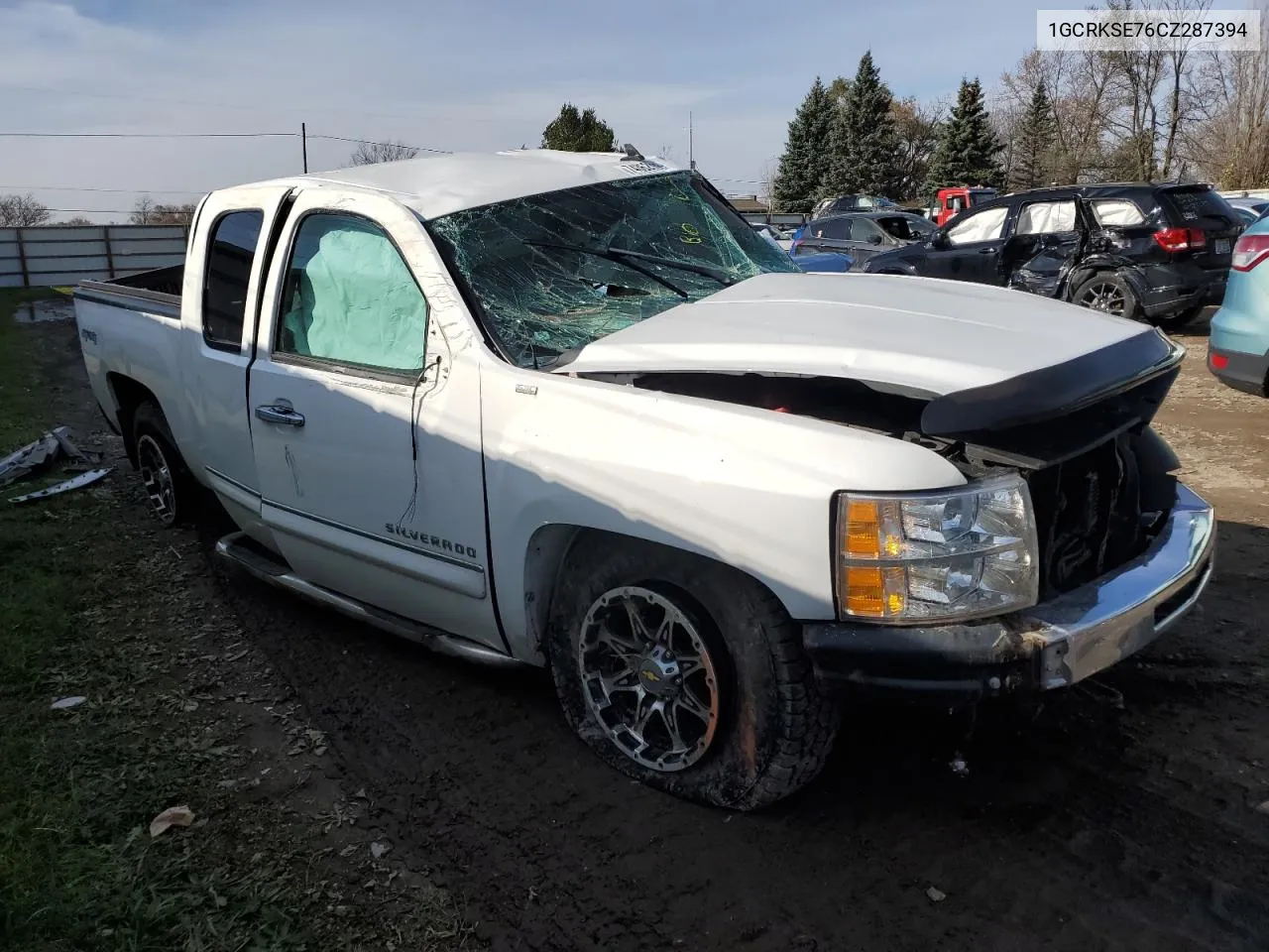 2012 Chevrolet Silverado K1500 Lt VIN: 1GCRKSE76CZ287394 Lot: 74362653