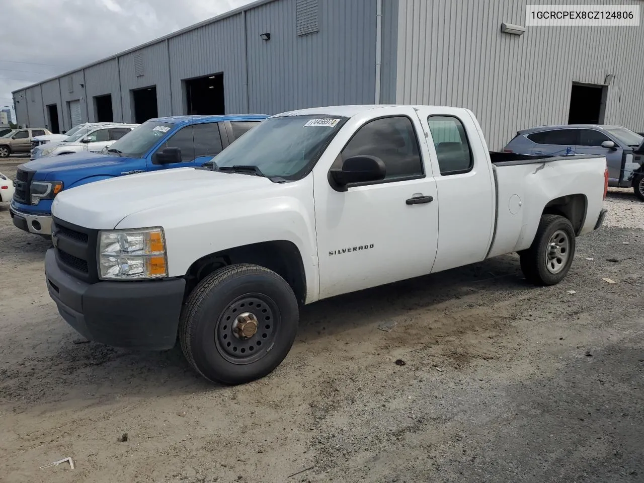 2012 Chevrolet Silverado C1500 VIN: 1GCRCPEX8CZ124806 Lot: 74456974