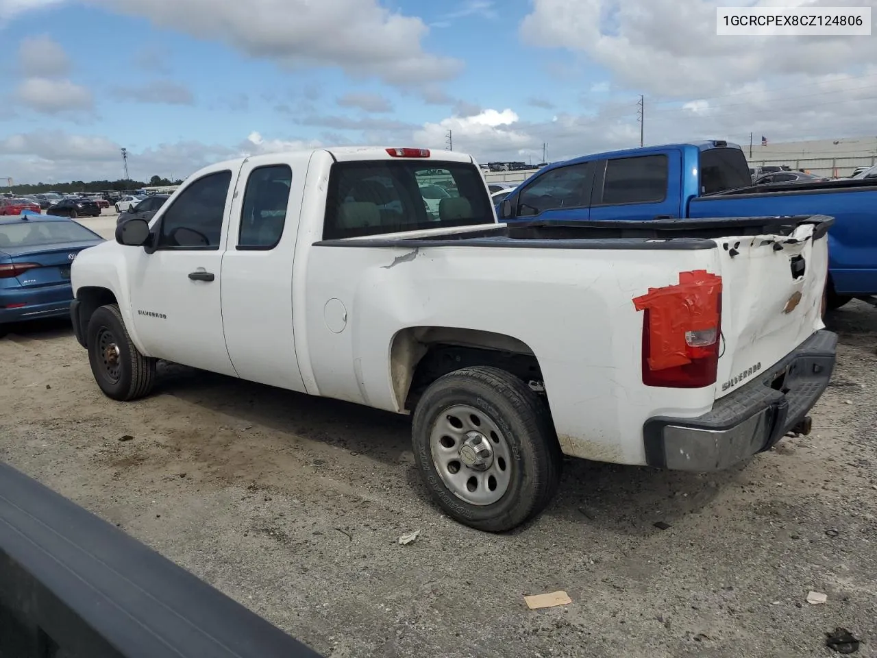 2012 Chevrolet Silverado C1500 VIN: 1GCRCPEX8CZ124806 Lot: 74456974