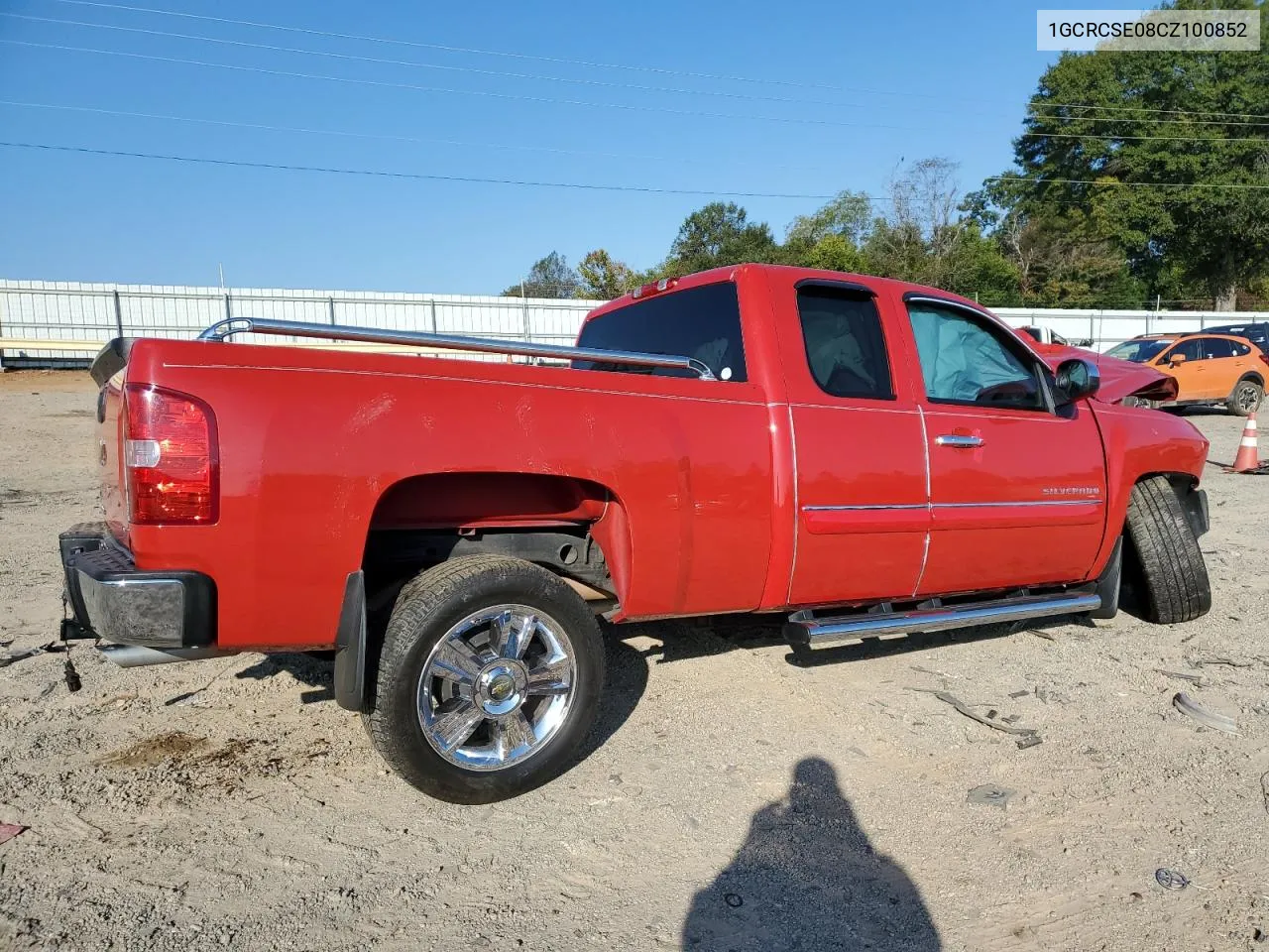 2012 Chevrolet Silverado C1500 Lt VIN: 1GCRCSE08CZ100852 Lot: 75511724